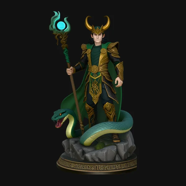 Horned Trickster God Statue Design 4