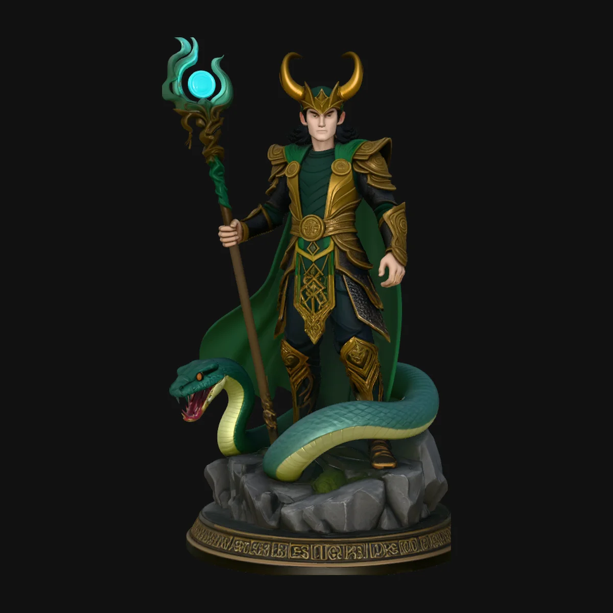 Horned Trickster God Statue Design 4