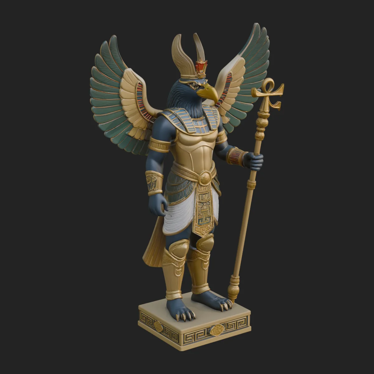 Horus Egyptian God Statue Design 12