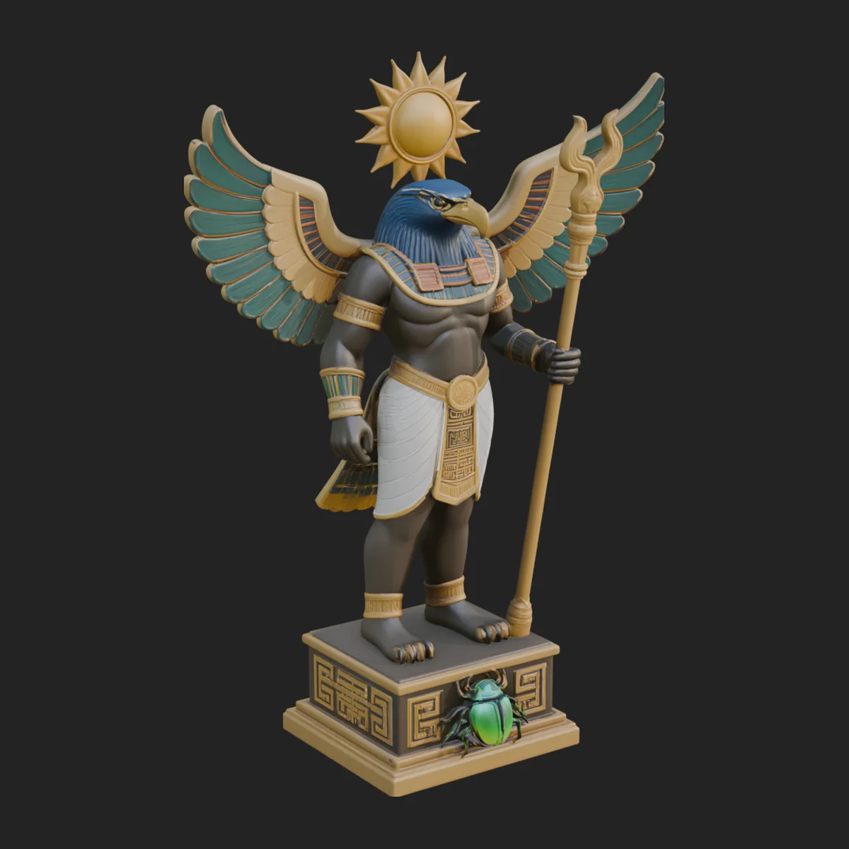 Horus Egyptian God Statue Design 7