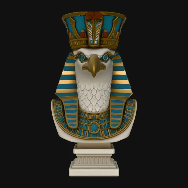 Horus Falcon Bust Statue Design 1