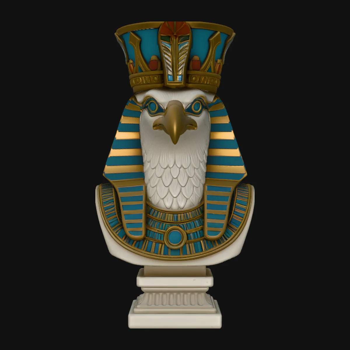 Horus Falcon Bust Statue Design 1