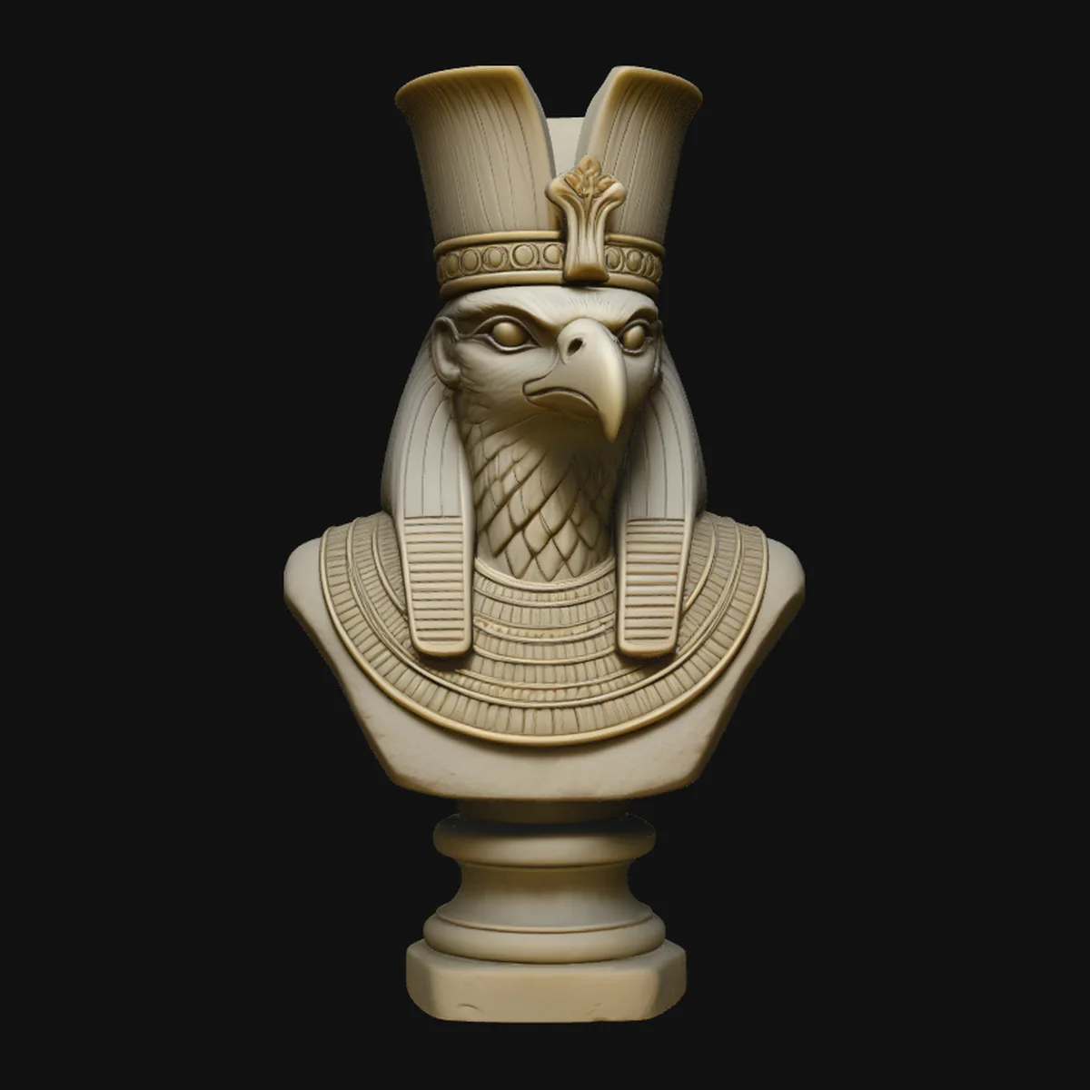 Horus Falcon Bust Statue Design 2