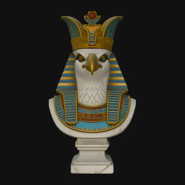 Horus Falcon Bust Statue Design 3