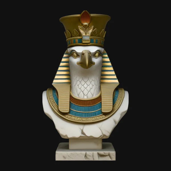 Horus Falcon Bust Statue Design 4