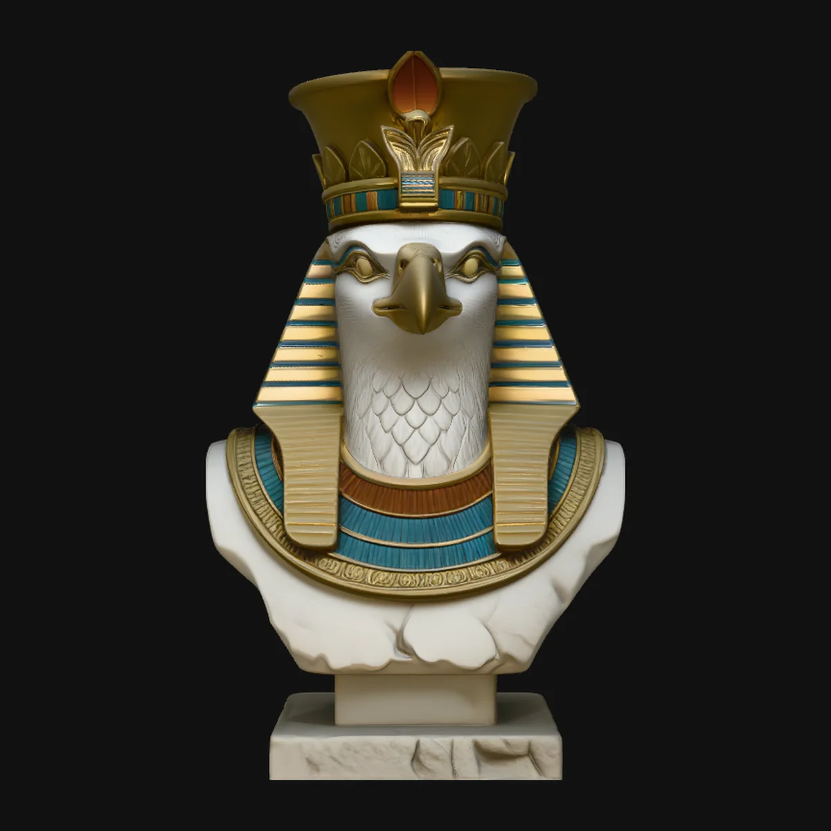 Horus Falcon Bust Statue Design 4
