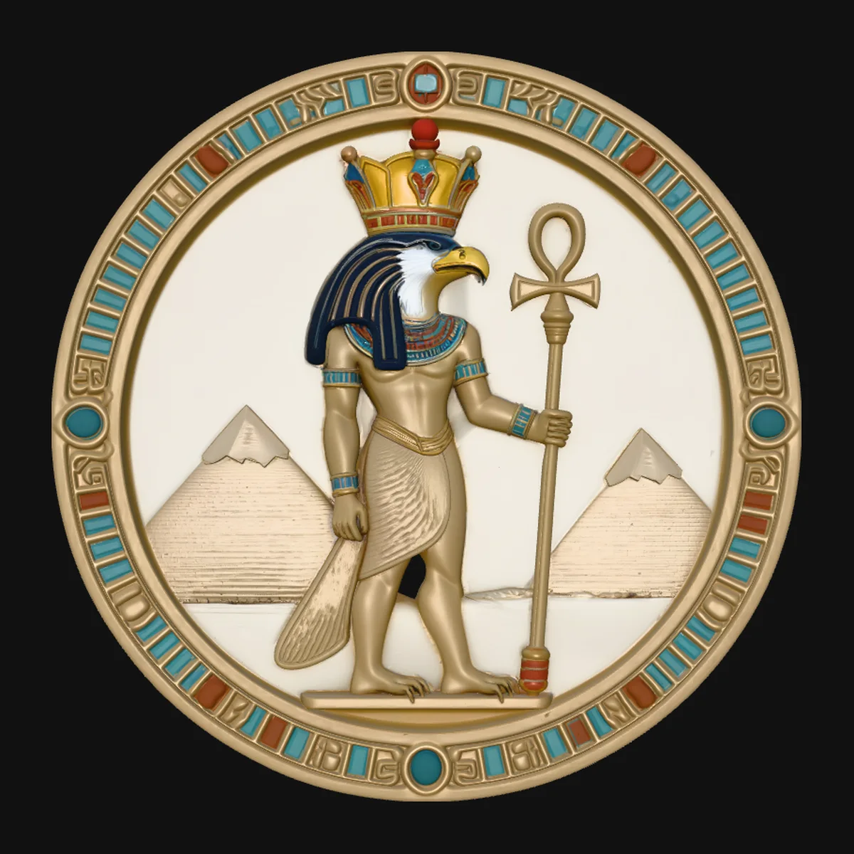 Horus Relief Medallion Pendant Design 2