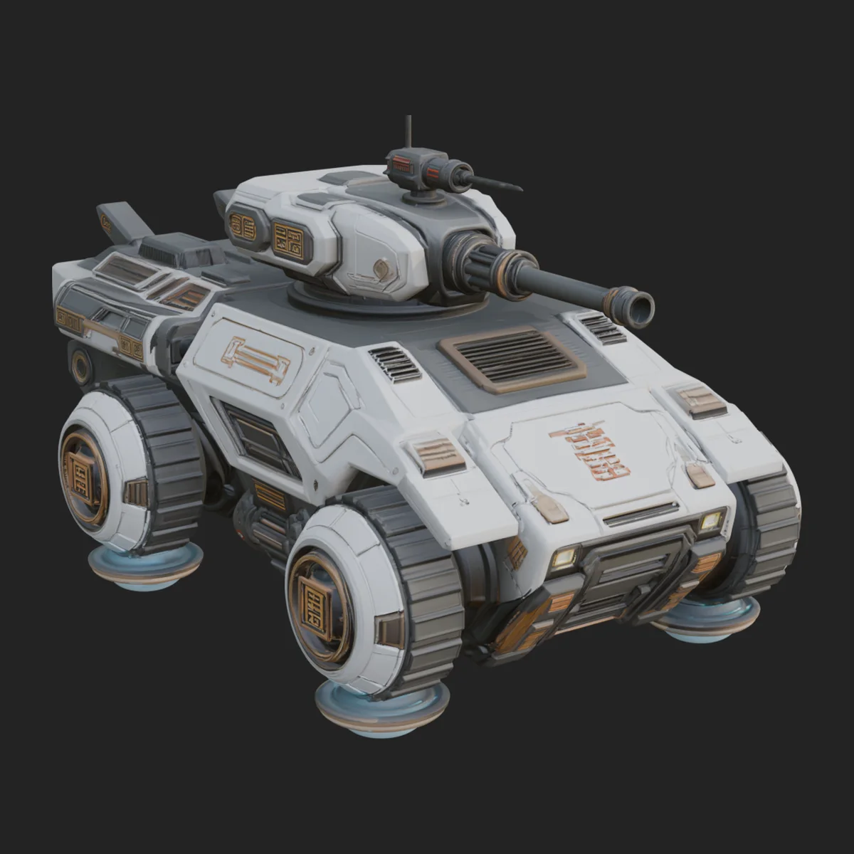Hover Combat Vehicle Model Design 1