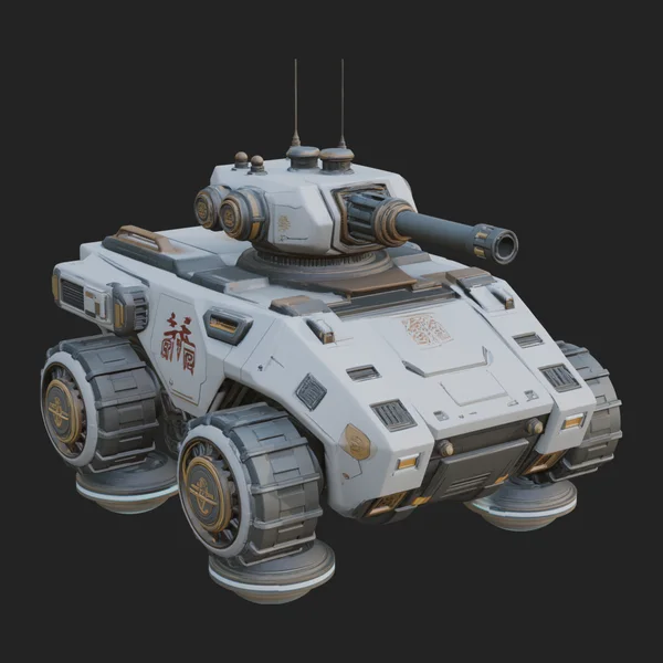 Hover Combat Vehicle Model Design 3