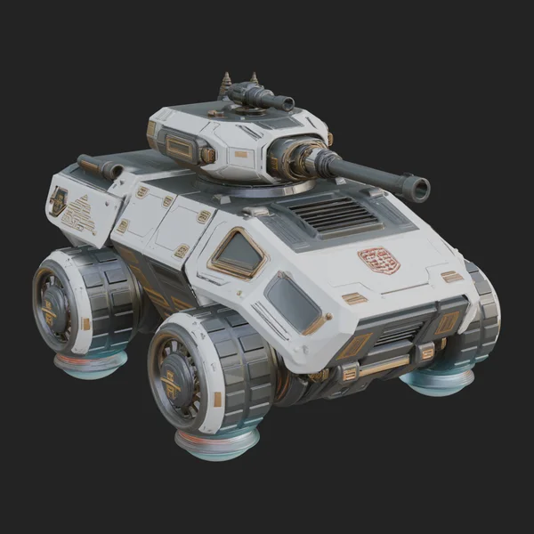 Hover Combat Vehicle Model Design 4