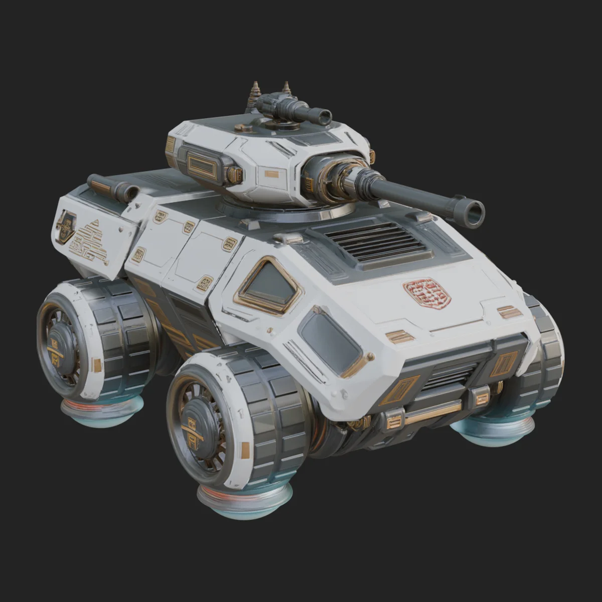 Hover Combat Vehicle Model Design 4