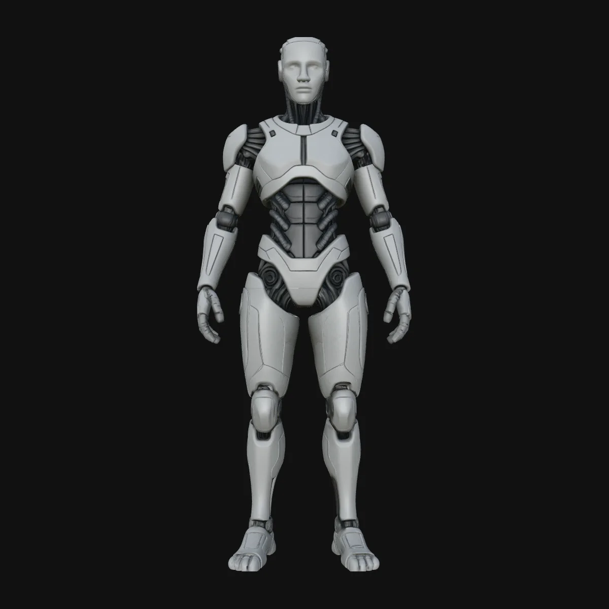 Humanoid Android Statue Design 2