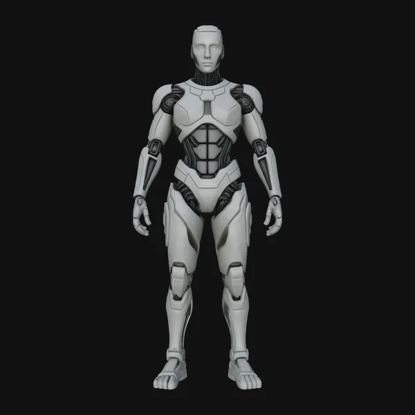 Humanoid Android Statue Design 3