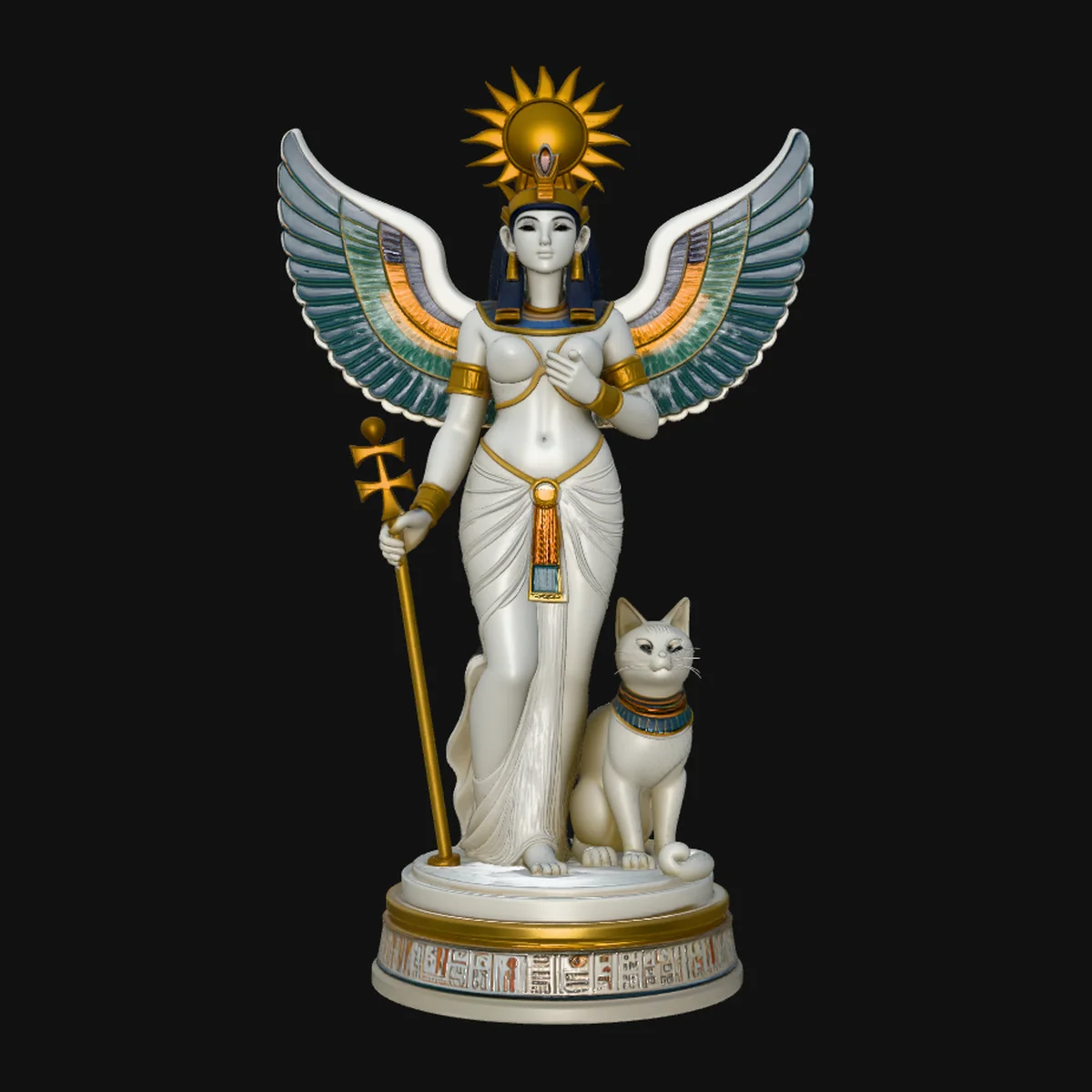 Isis Winged Goddess Statue Design 1
