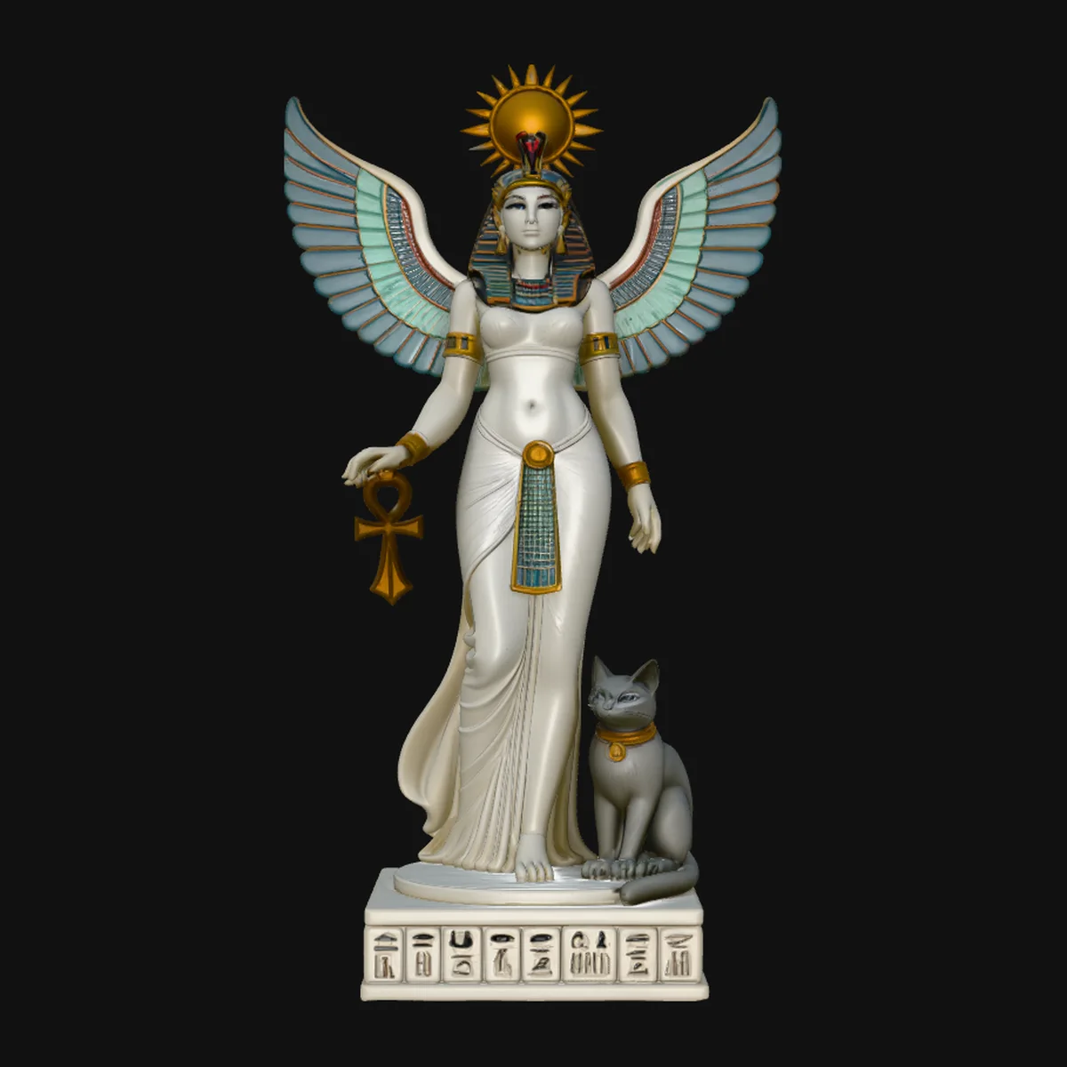 Isis Winged Goddess Statue Design 2