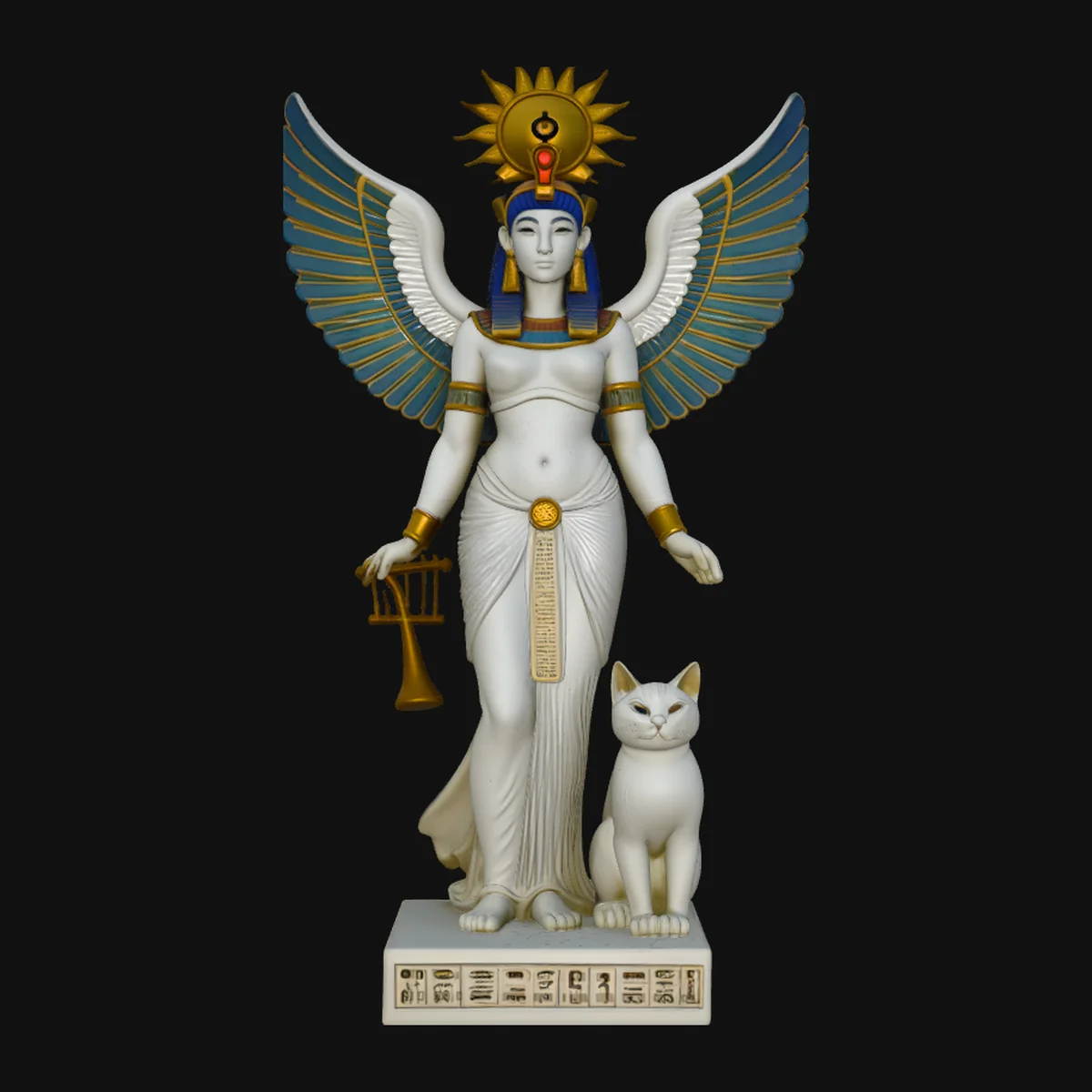 Isis Winged Goddess Statue Design 4