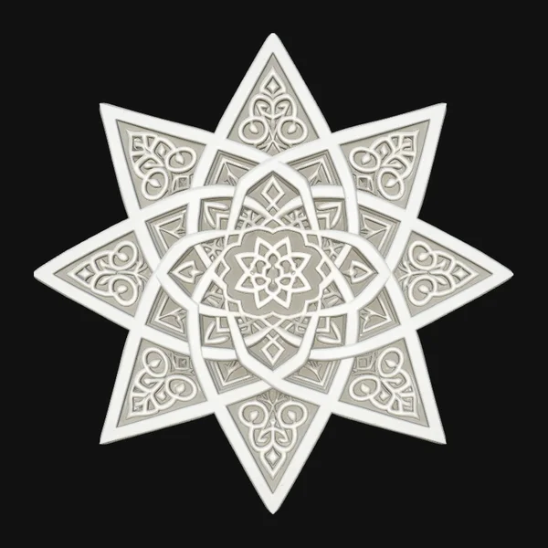 Islamic Geometric Star Medallion Pendant Design 2