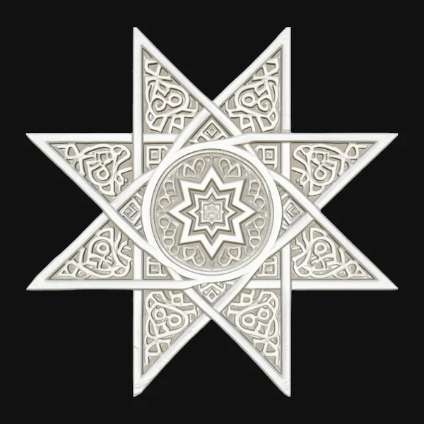 Islamic Geometric Star Medallion Pendant Design 3