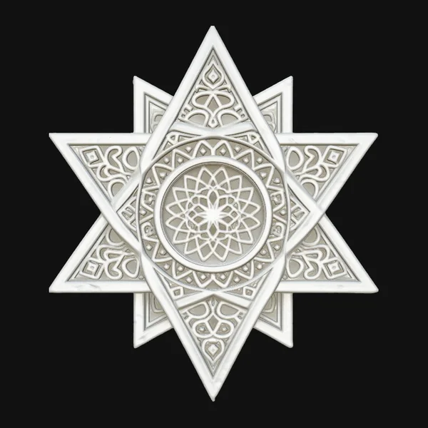 Islamic Geometric Star Medallion Pendant Design 4