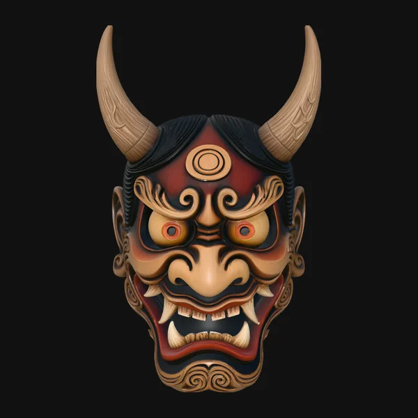 Japanese Oni Mask Design 1