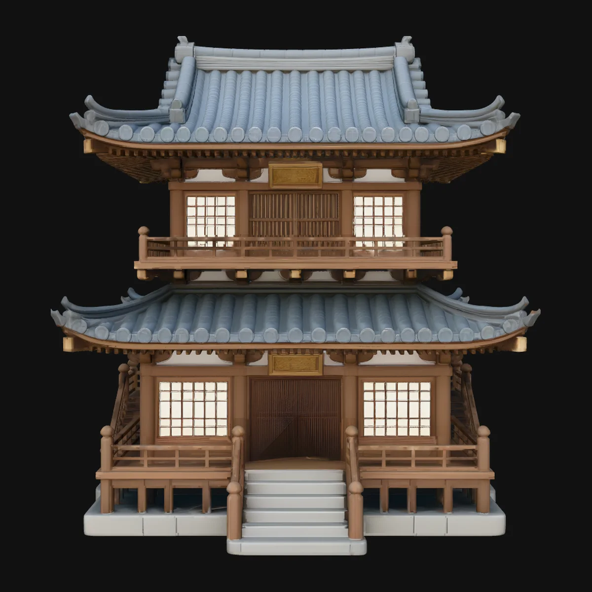 Japanese Wooden Pagoda Model Design 1