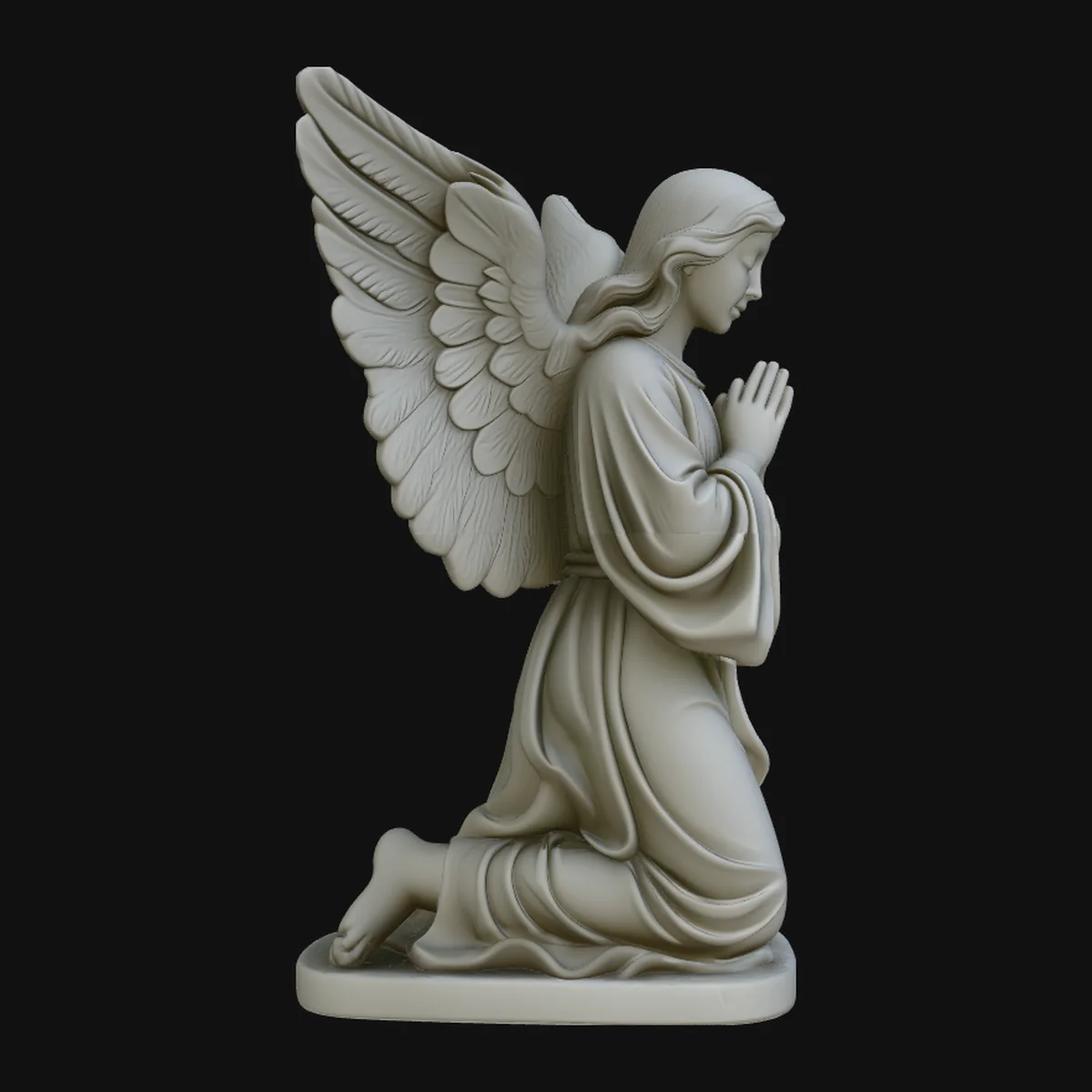 Kneeling Praying Angel Statue Design 1