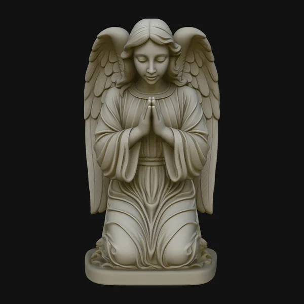 Kneeling Praying Angel Statue Design 3