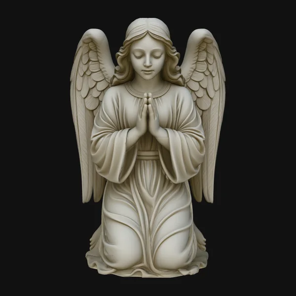 Kneeling Praying Angel Statue Design 4