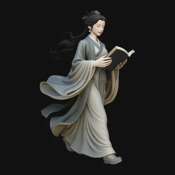 Lady Reading a Book Statue Design 2