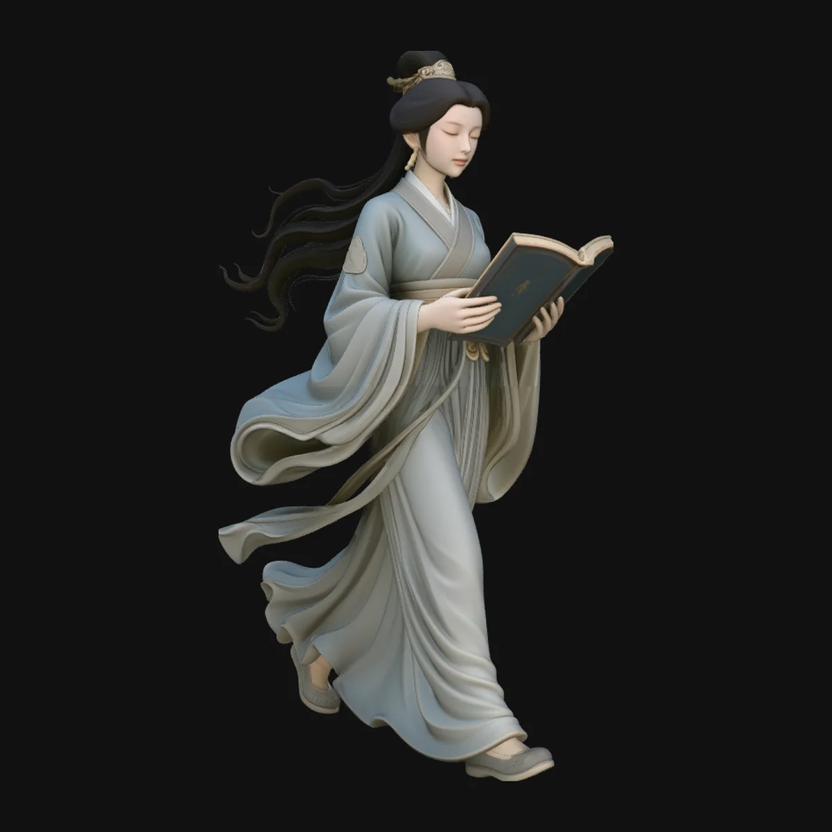 Lady Reading a Book Statue Design 3