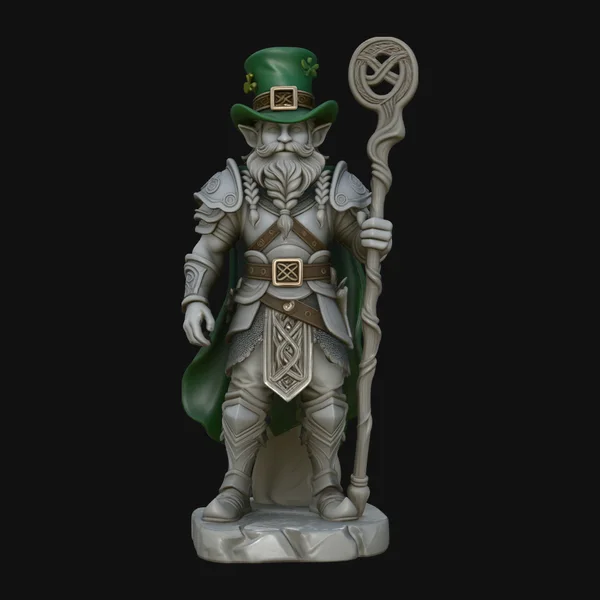 Leprechaun Warrior with Shield Statue Design 2