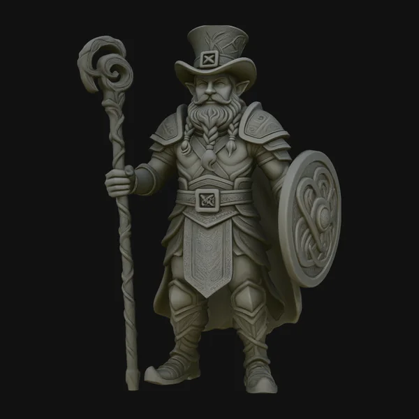 Leprechaun Warrior with Shield Statue Design 4