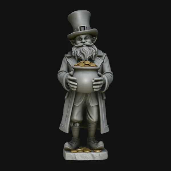 Leprechaun with Pot of Gold Statue Design 1