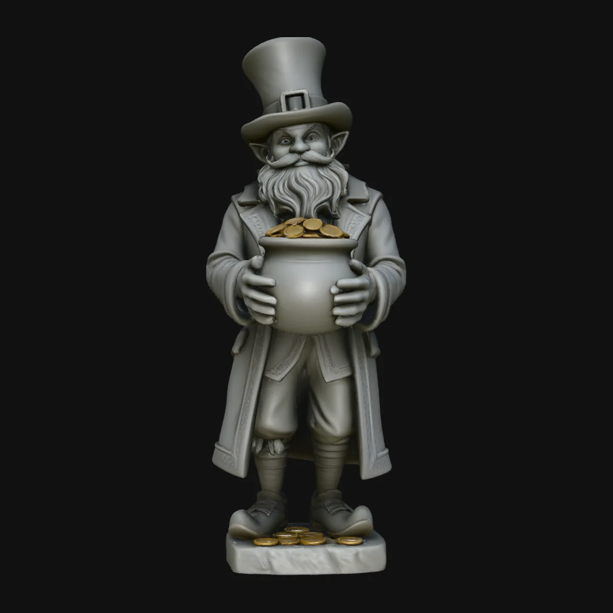 Leprechaun with Pot of Gold Statue Design 1