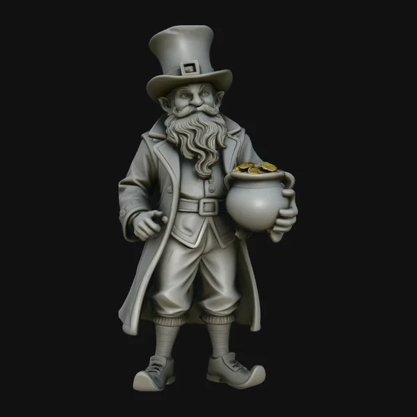 Leprechaun with Pot of Gold Statue Design 3