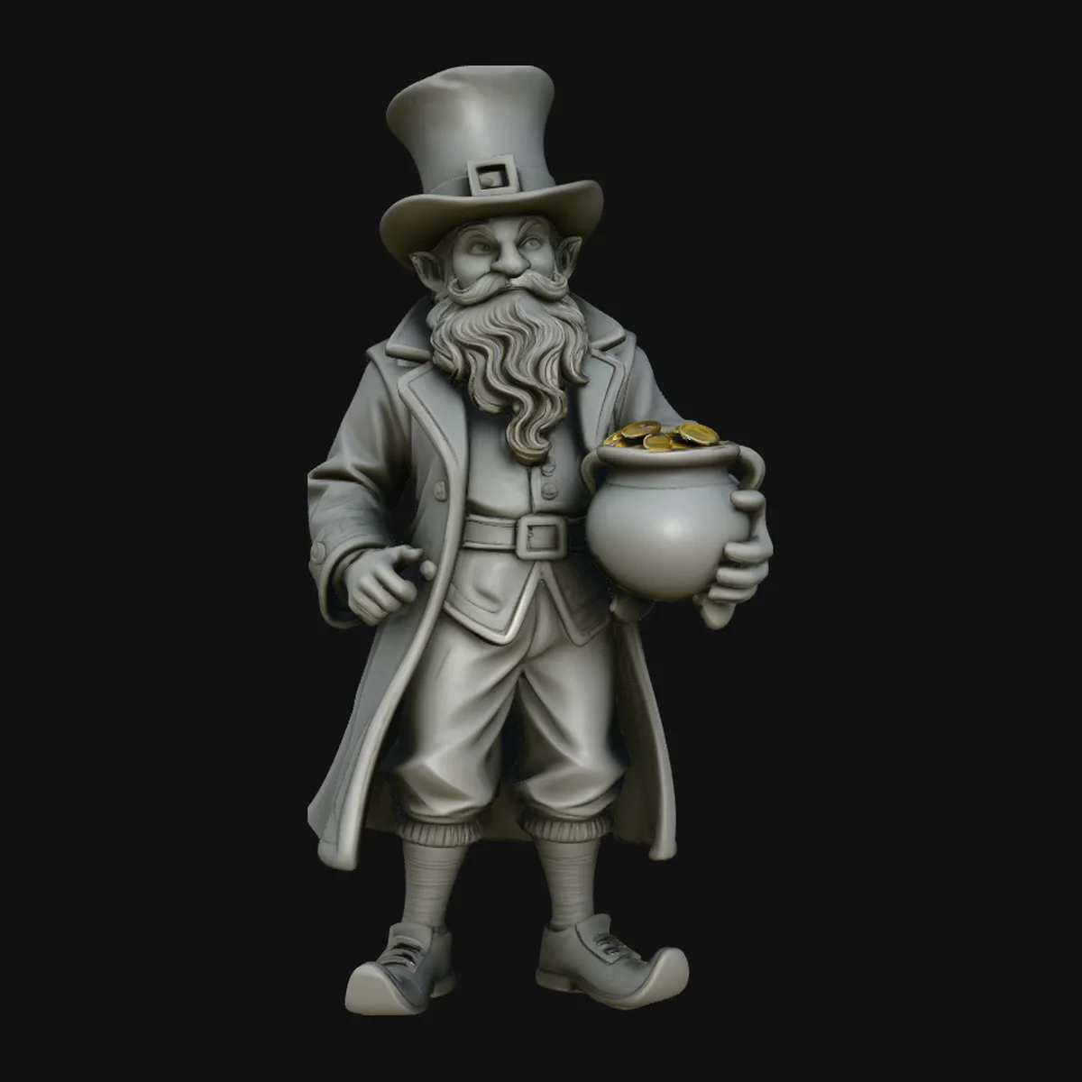 Leprechaun with Pot of Gold Statue Design 3