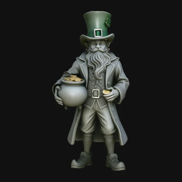 Leprechaun with Pot of Gold Statue Design 4