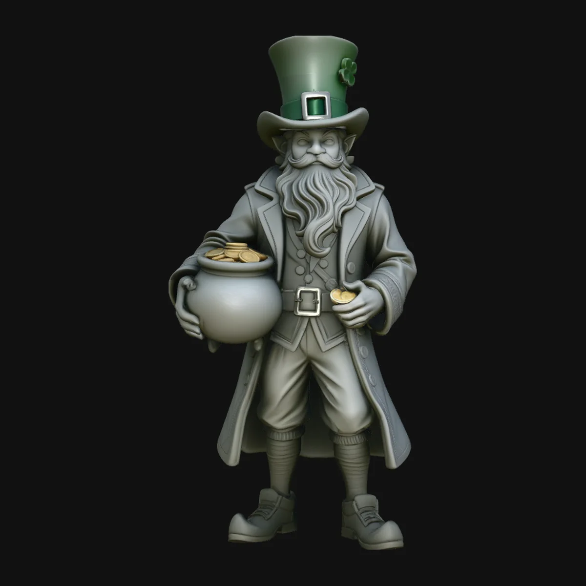 Leprechaun with Pot of Gold Statue Design 4
