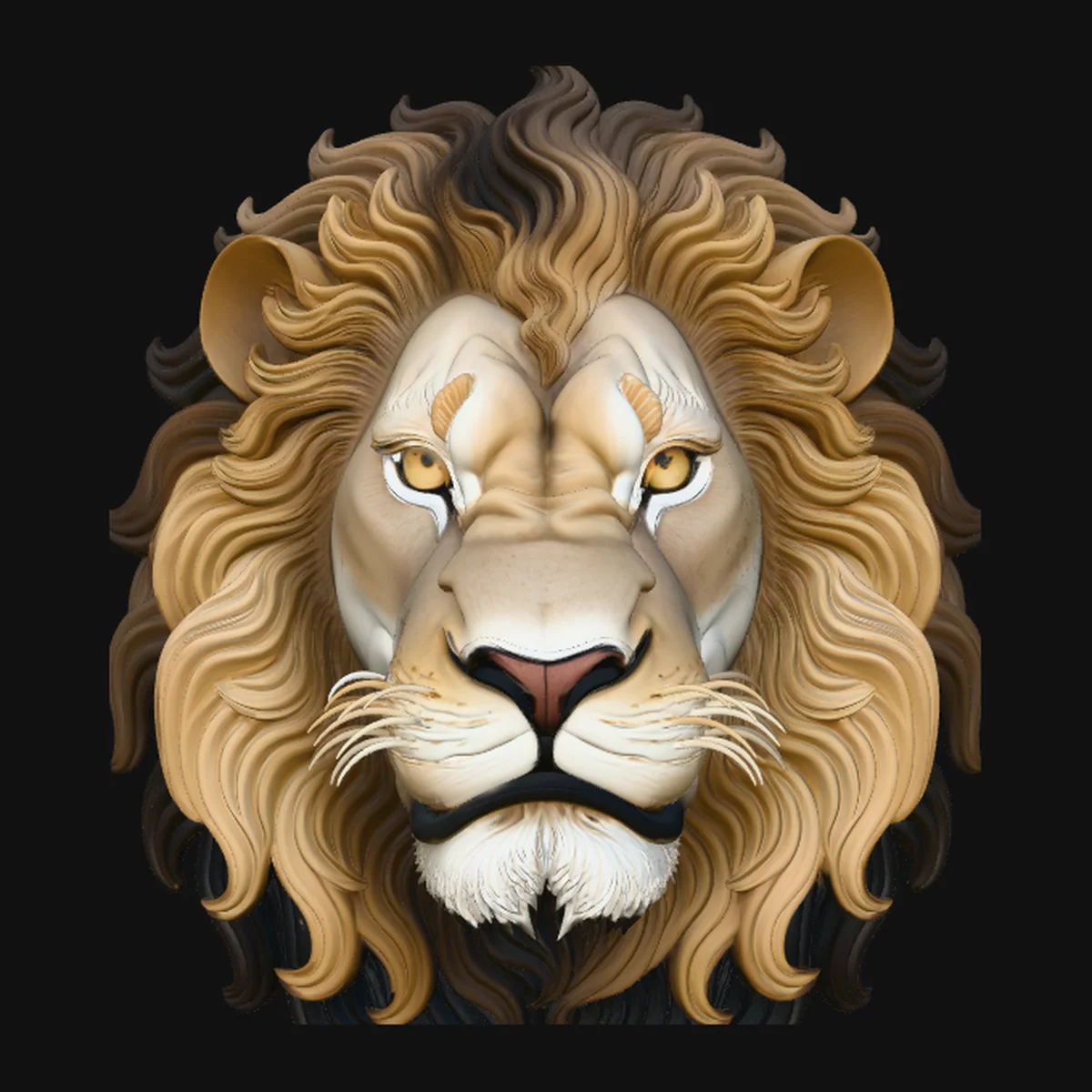 Lion Head Wall Plaque Design 1