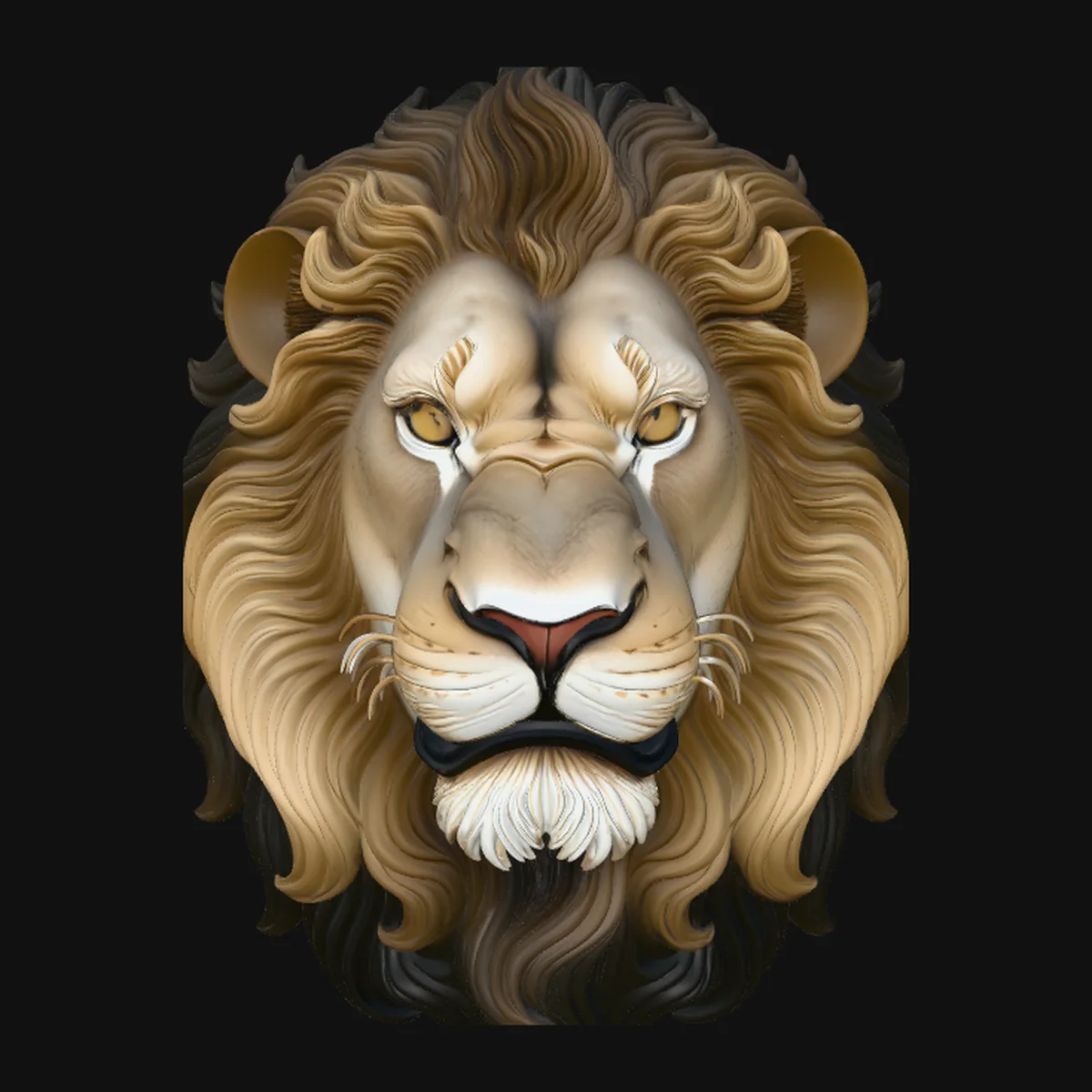 Lion Head Wall Plaque Design 2