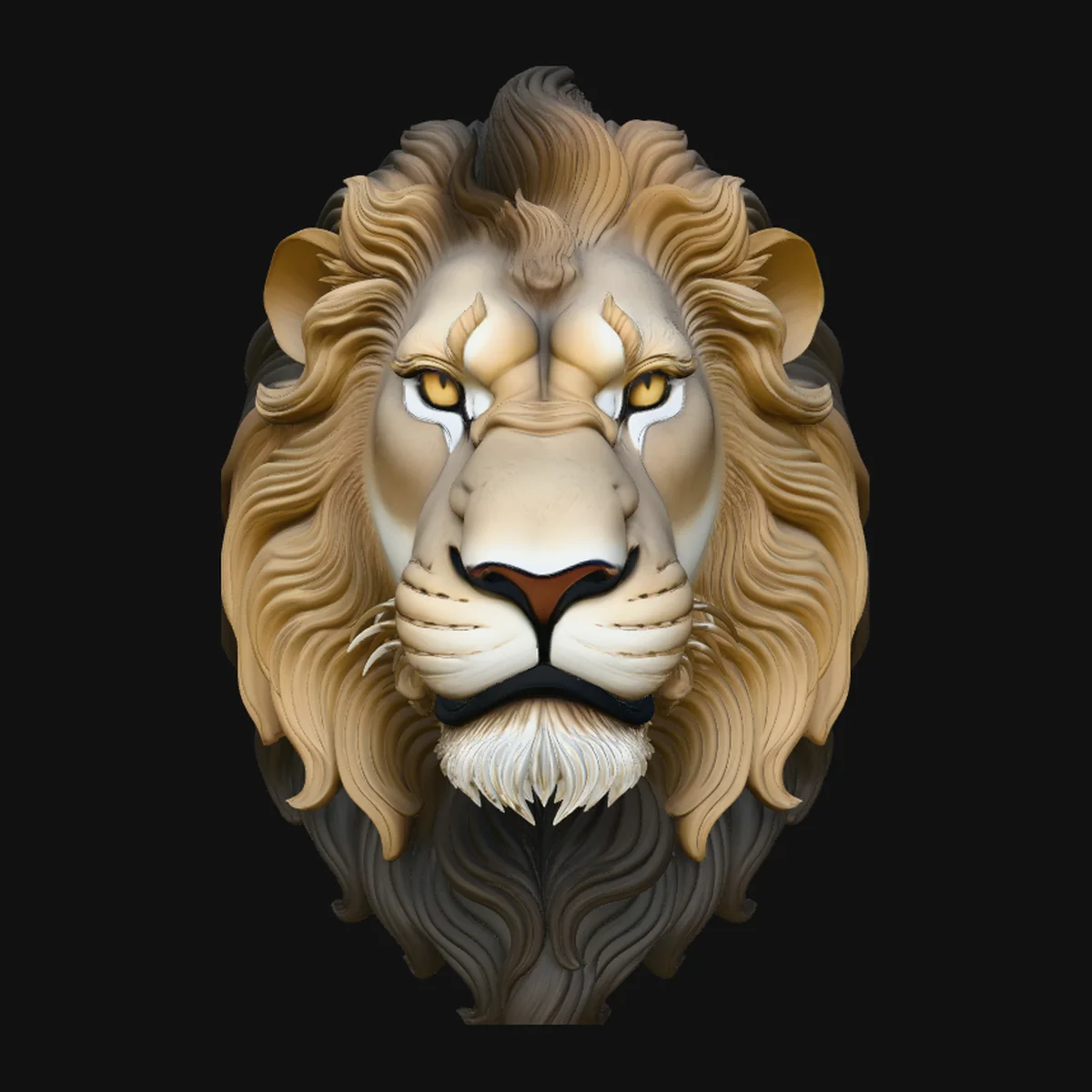 Lion Head Wall Plaque Design 3