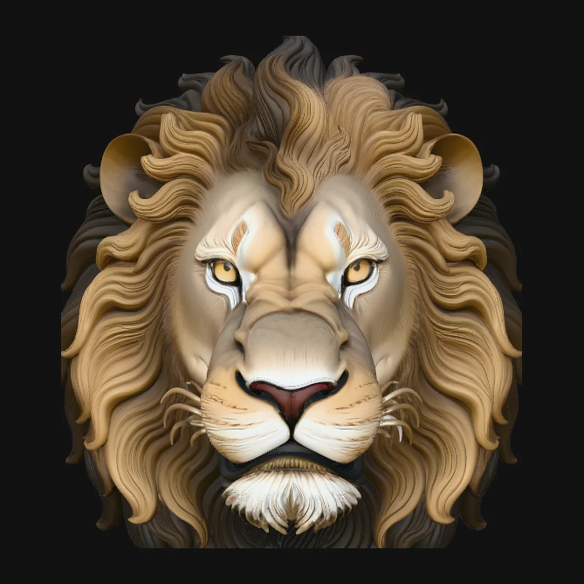 Lion Head Wall Plaque Design 4
