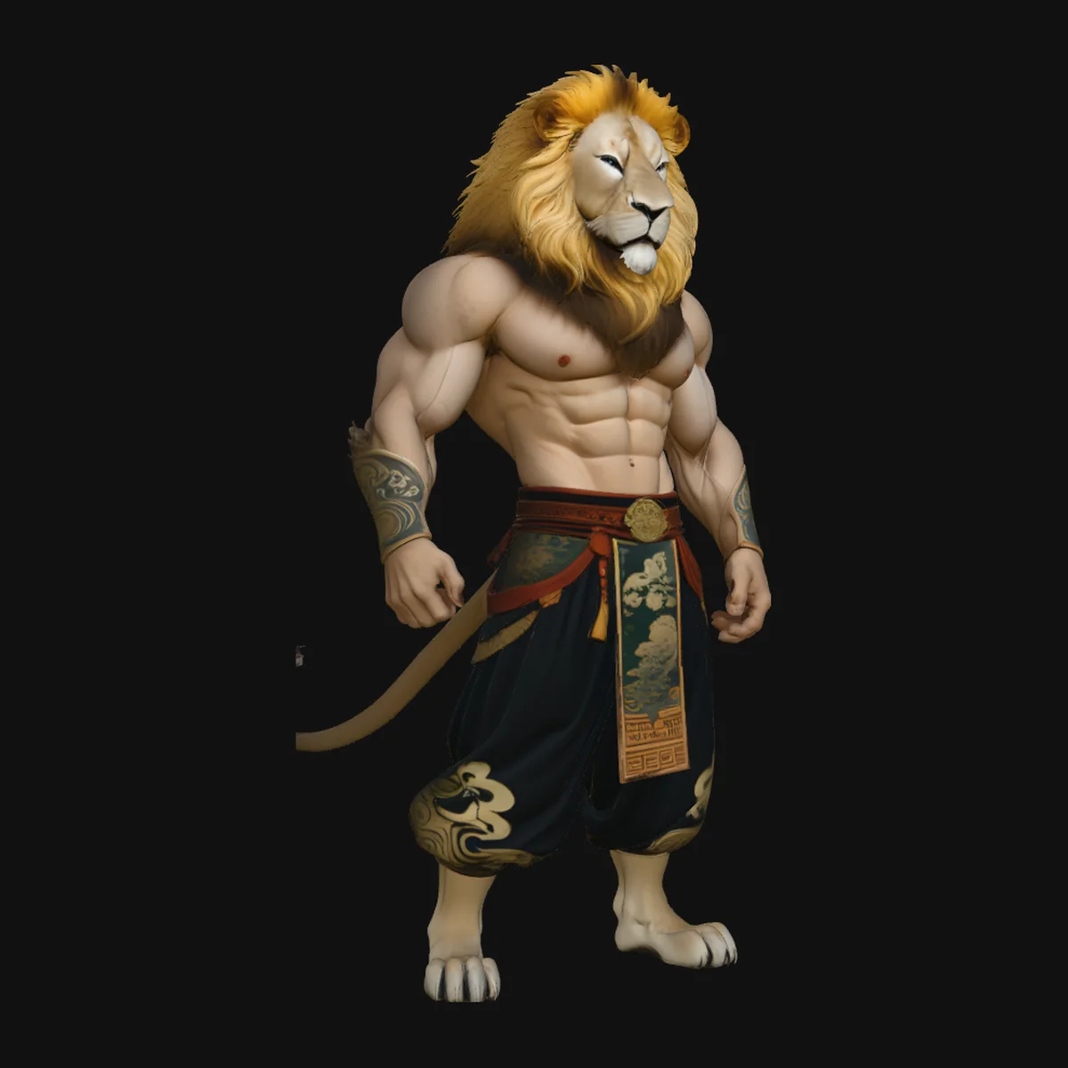 Lion Warrior Statue Design 1