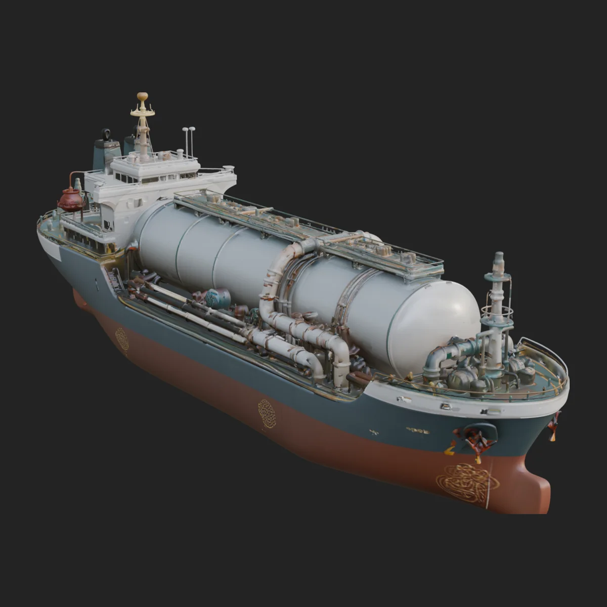 LNG Carrier Ship Model Design 1