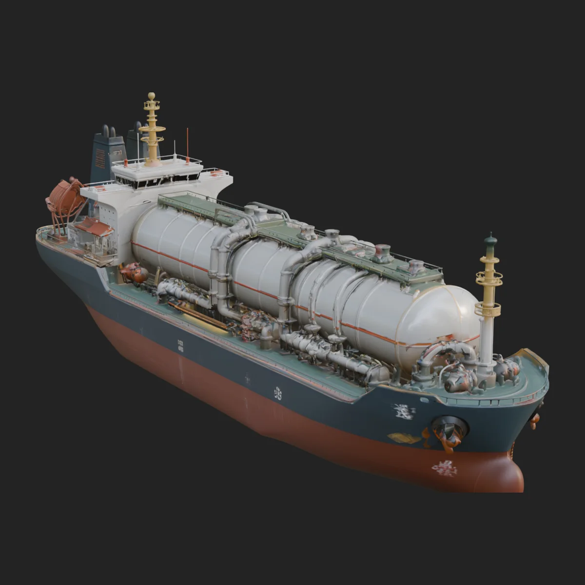 LNG Carrier Ship Model Design 2