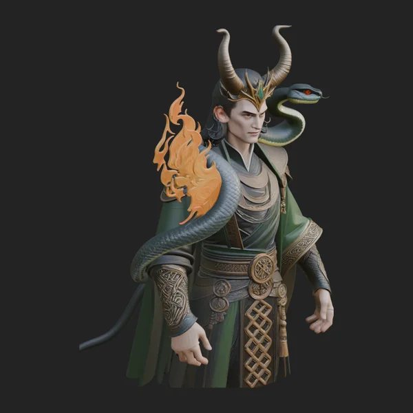 Loki Trickster God Statue Design 2