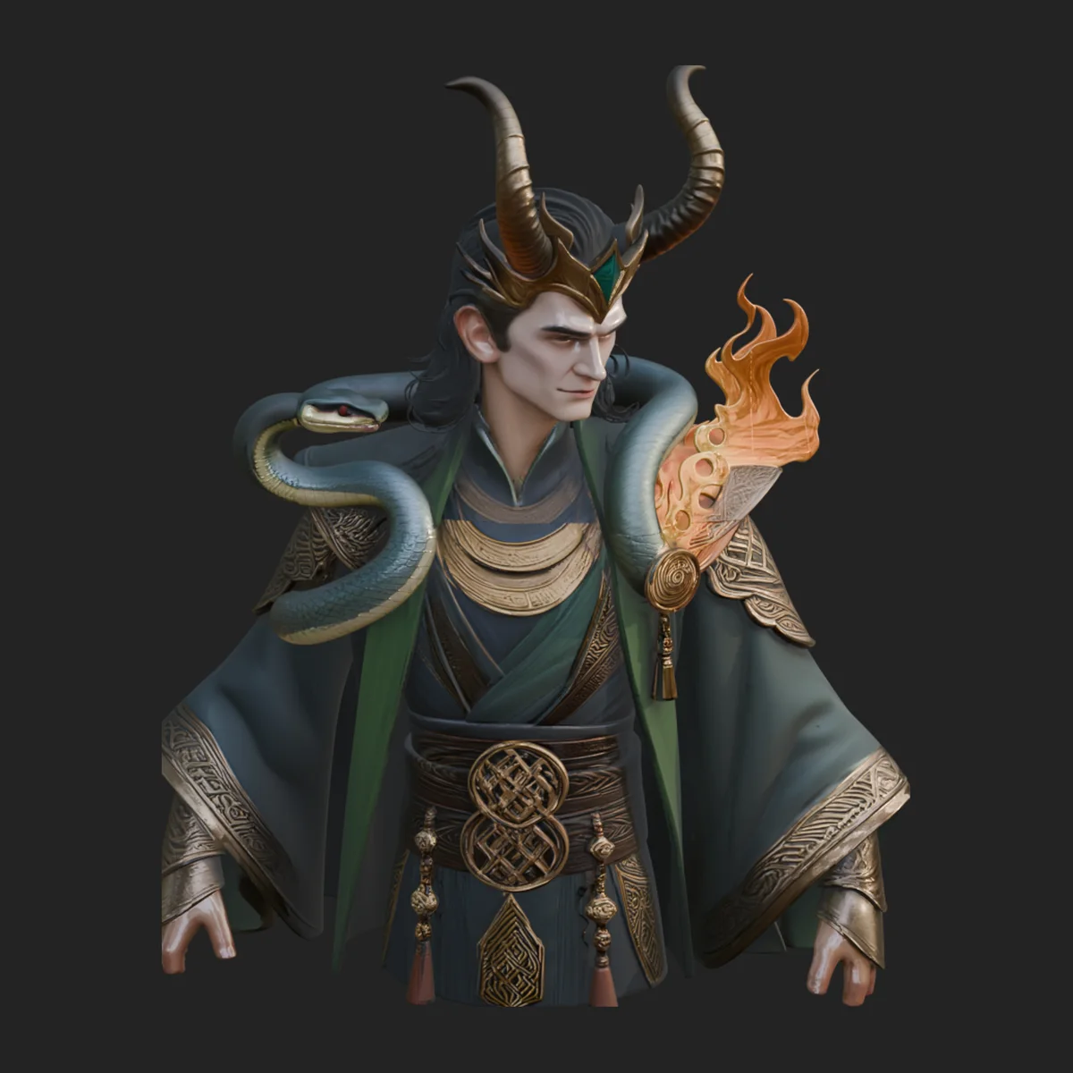 Loki Trickster God Statue Design 3