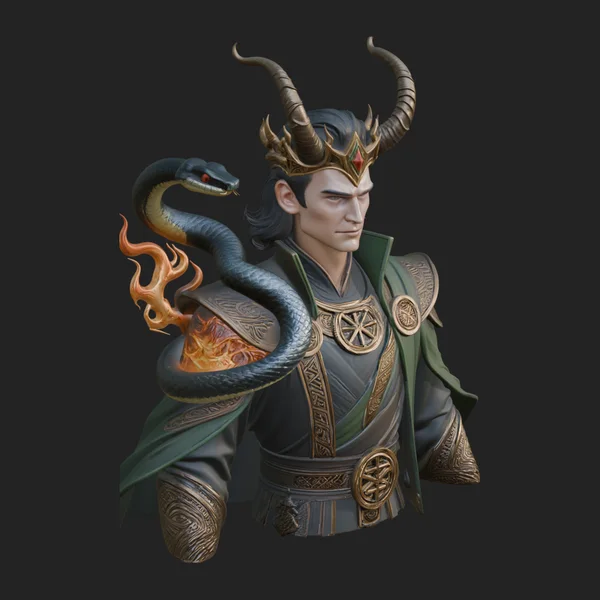 Loki Trickster God Statue Design 4