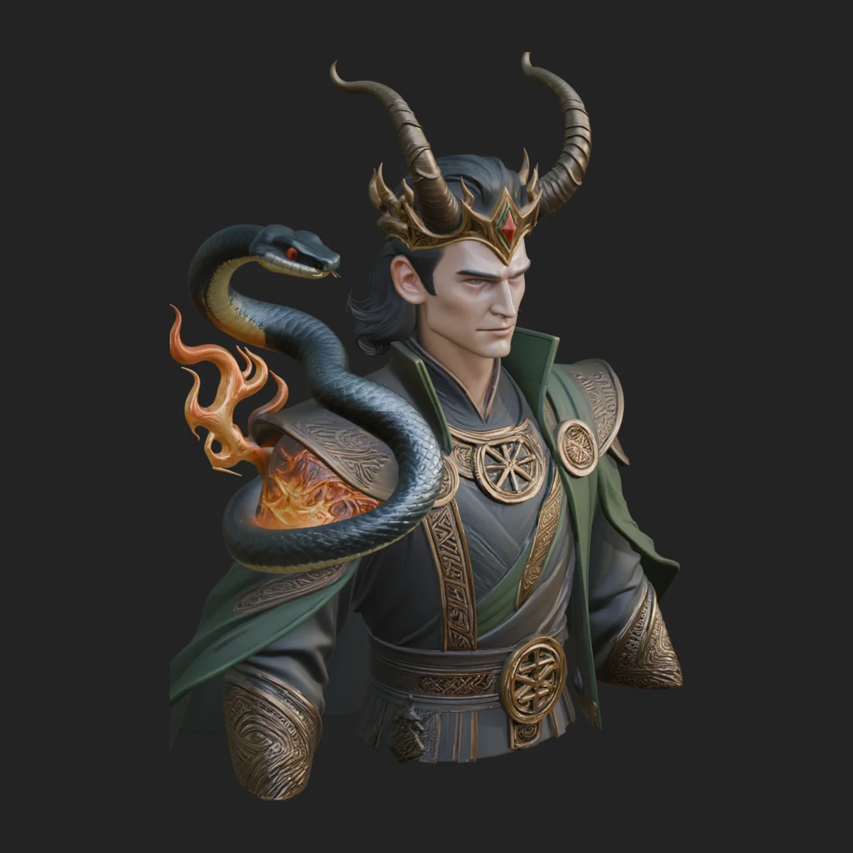 Loki Trickster God Statue Design 4