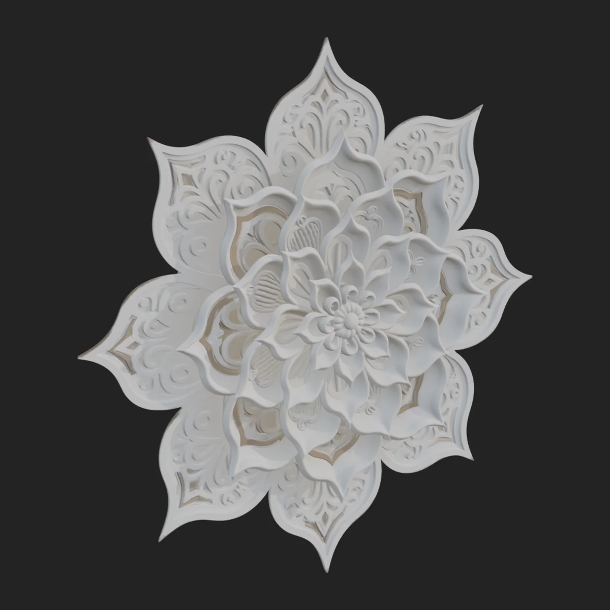 Lotus Mandala Wall Plaque Design 10